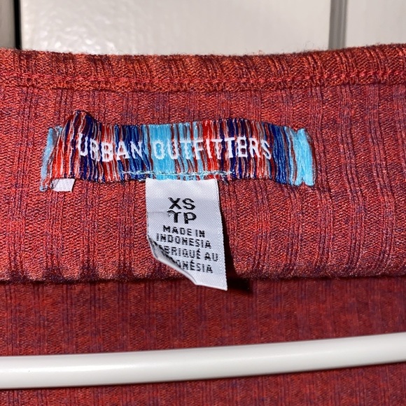 Urban Outfitters XS Red Ribbed Orla Square Neck Top - Picture 2 of 12